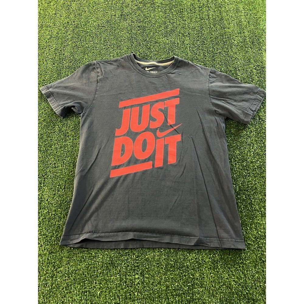 Nike Standard Fit Just Do It M Blue Red T Shirt